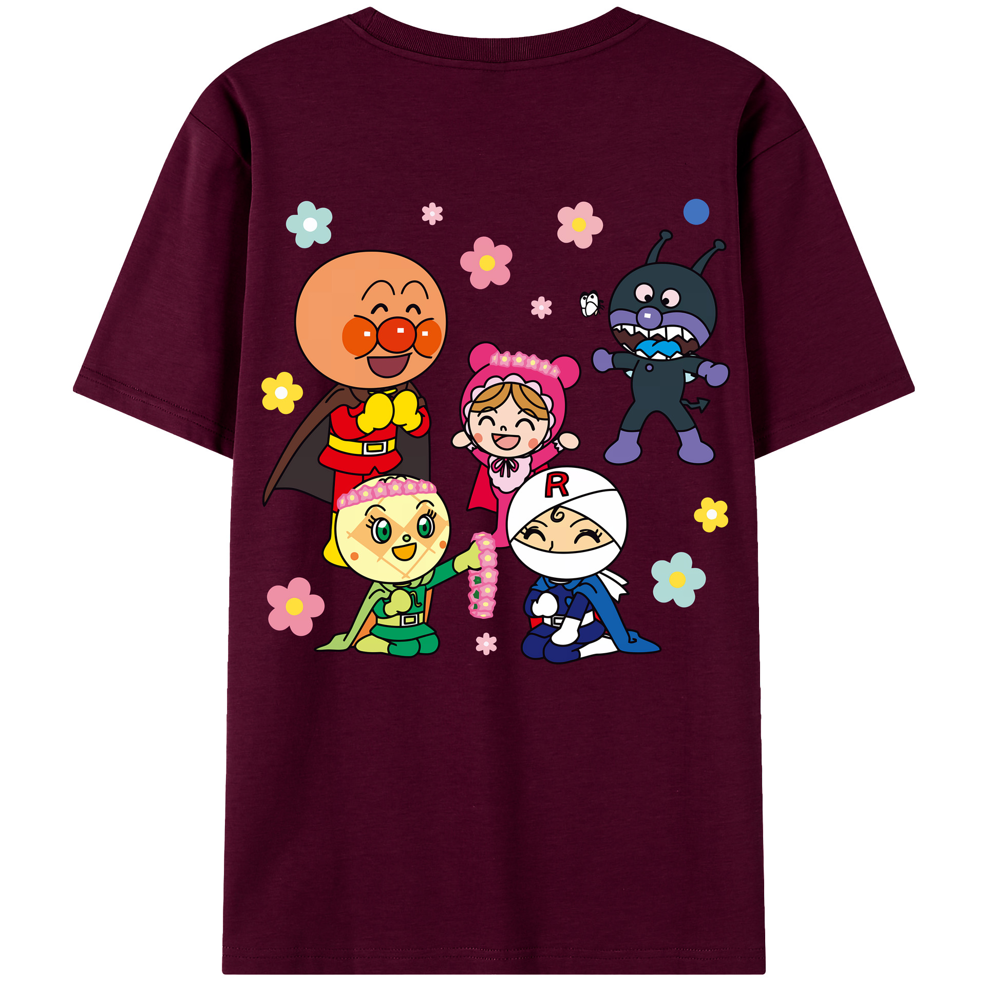 （画像用） アンパンマン Anpanman レディース半袖Tシャツ(バックプリント)
